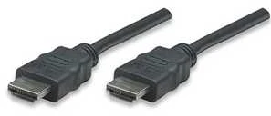 StarTech Manhattan HDMI kabelis, 1,0 m, HDMI kištukas į HDMI kištukas, ekranuotas, Juodas, 308816