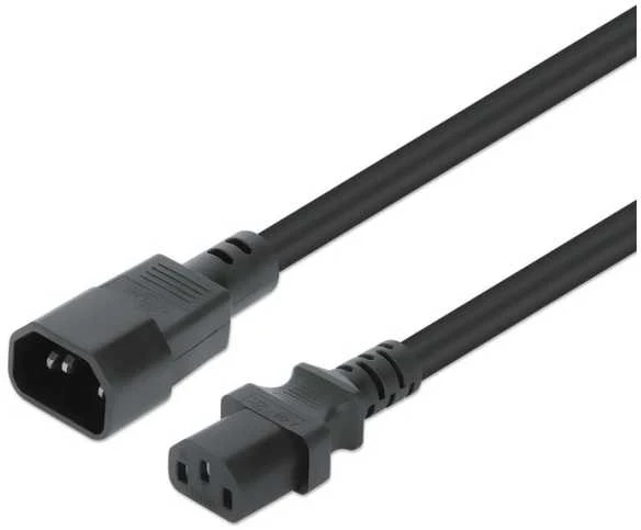 Goobay MANHATTAN 352673 Manhattan Prailginamasis maitinimo laidas IEC320 C14 to C13 10A 1m juodas