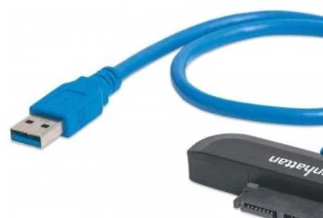 Manhattan 130424 kabelių sąsaja / invertavimo adapteris USB 3.0 SATA L-type Juoda