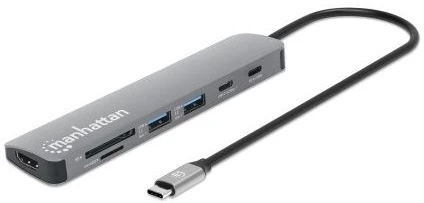 Stotelė / replikatorius Manhattan 7w1 USB-C (190442)