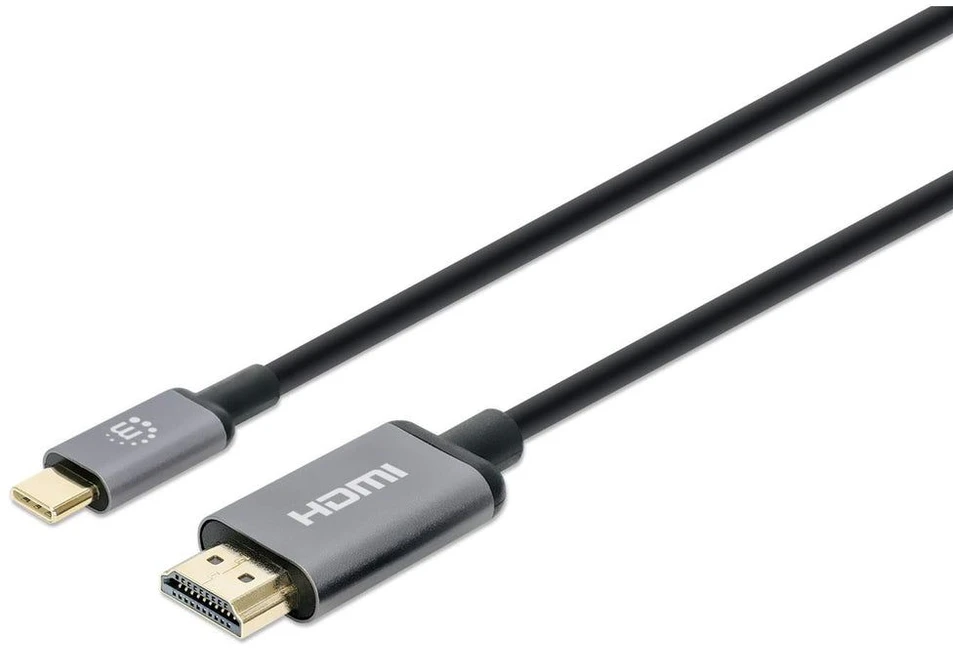 USB kabelis Manhattan USB-C - HDMI 1 m juodas (153591)