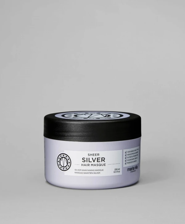 Maria Nila Sheer Sidabrinis Hair Mask pilkinanti kaukė šviesiems plaukams, 250 ml