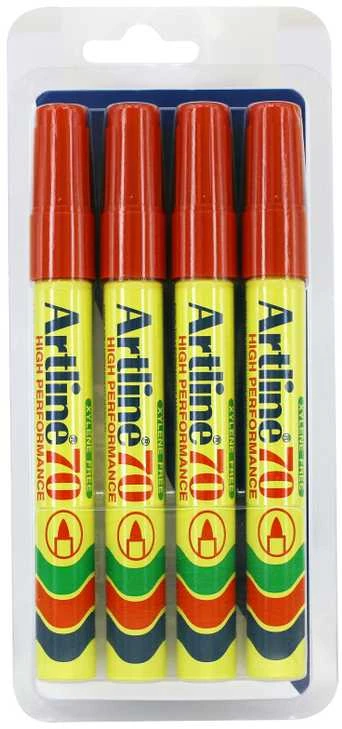 Žymeklis Artline 70 raudonas 4-blisterių