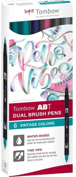 Tombow Žymeklis ABT dvigubo teptuko 6C-5 Vintage kartonas (6)