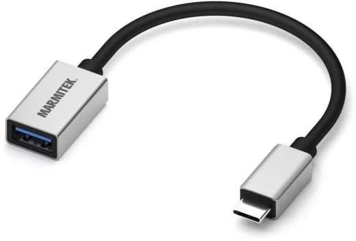 Marmitek „Connect“ USB C į USB-A – USB-C į USB-A adapteris, juodas, sidabrinis, 0,15 m, 1 vnt.