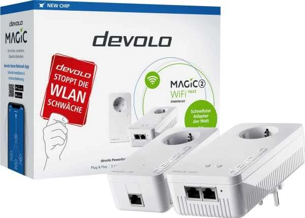 Maršrutizatorius Devolo Ag devolo Magic 2 WiFi ac Next Starter Kit 2400Mbit, Powerline+WLAN, 3x LAN, Mesh
