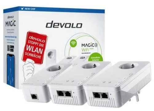Maršrutizatorius Devolo Ag devolo Magic 2 WiFi ac Next Multiroom Kit 2400Mbit, Powerline+WLAN, 5x LAN, Mesh