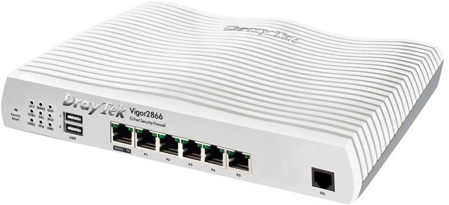 Maršrutizatorius DrayTek Vigor 2866 VDSL2 Super V. ModemRouter m. G.Greita mažmeninė prekyba