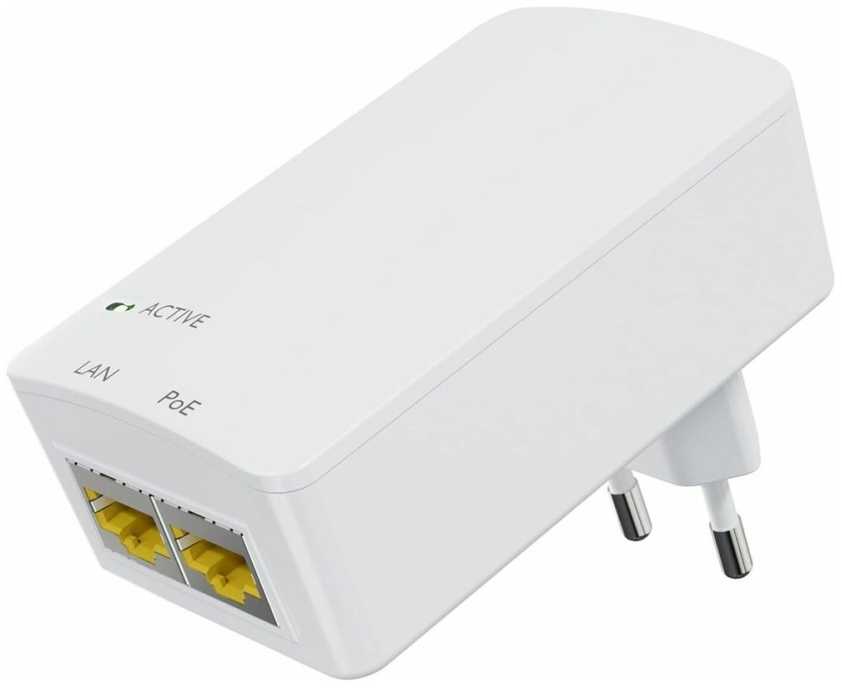 Maršrutizatorius MicroConnect PoE injektorius 48V 15.4W ES kištukas