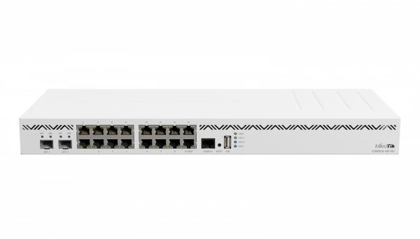 Mikrotik Cloud Core Maršrutizatorius CCR2004-16G-2S+, 2x10G SFP+ jungtys, 16x Gigabit LAN jungtys, 1x RJ45 Serial port, 4 core CPU, 4 GB RAM, Dual redundant power supply, CPU and PCB temperature monitorius, RouterOS L6 | MikroTik | Cloud Core Maršrutizatorius | CCR2004-16G-2S+ | No Wi-Fi | 1 | 12 mėn.