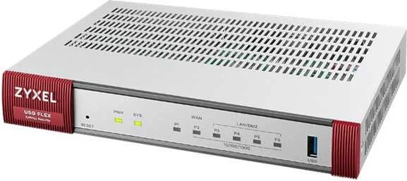 Maršrutizatorius ZYXEL USG FLEX 100 H, 8 GIGABIT USER-DEFINABLE PORTS, 1*USB WITH 1 YR GOLD SECURITY PACK (5Y WARRANTY)