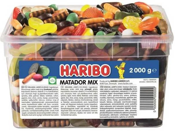 Haribo Matadormix HARIBO, dėžutė po 2kg
