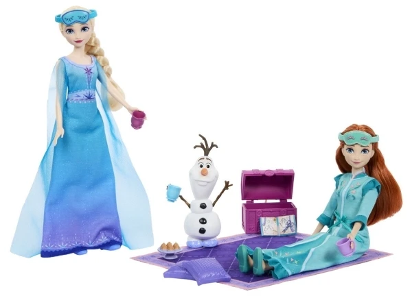 Mattel Lėlės Disney Frozen Anna ir Elsa su aksesuarais pižamų vakarėliui