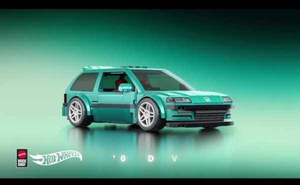 MATTEL BRICK SHOP HOT WHEELS Honda Custom 90 Civic EF konstruktorius (JHF62)