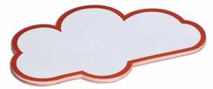 Walther MAUL Moderationskarten Wolke, 14 x 23 cm, 20 St./Pack baltas