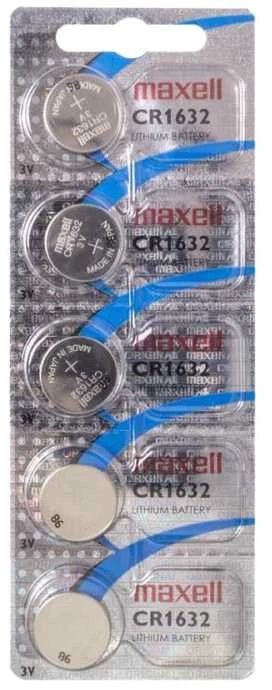 Maxell CR1632 baterijos, 5 vnt. pakuotė
