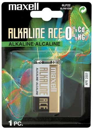 Maxell, 6LR61 baterija, 9V Alkaline (krona)