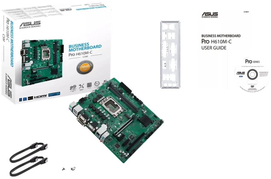 Pagrindinė plokštė ASUS Pro H610M-C-CSM/Micro-ATX/LGA1700