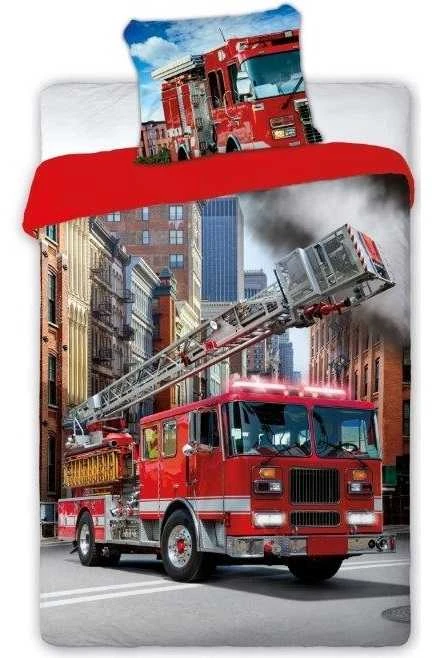 MCU Patalynė medvilnė 140x200 Fire brigade 2440 fire raudona Turbo pagalvės užvalkalas 70x90