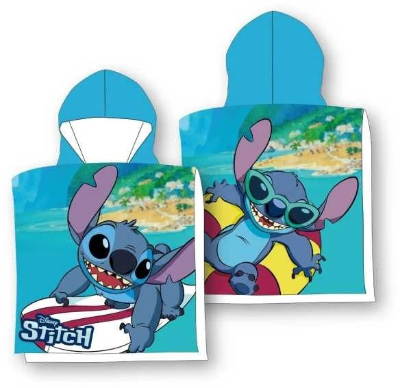 MCU „Disney Stitch Surf“ medvilninis pončas rankšluostis,  55x100cm