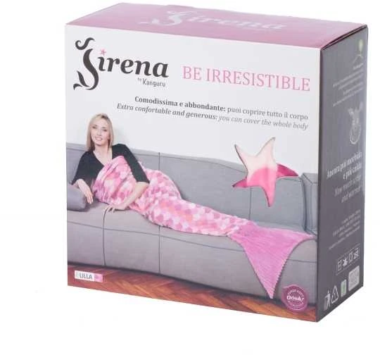 KANGURU Sirena Havfrue Plaid/Tæppe Rožinė