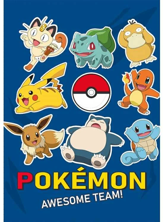 Nintendo Koc polarowy 100x140 Pokemon mėlyna Faro