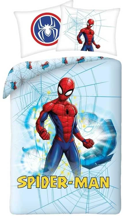 MCU Patalynė bawełniana 140x200 Spiderman melsva poszewka 70x90 SPM-01BL Kids 12 Halantex