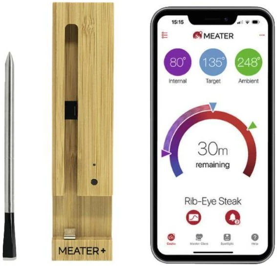 Bevielis maisto termometras MEATER+, išmanusis, 1 adata