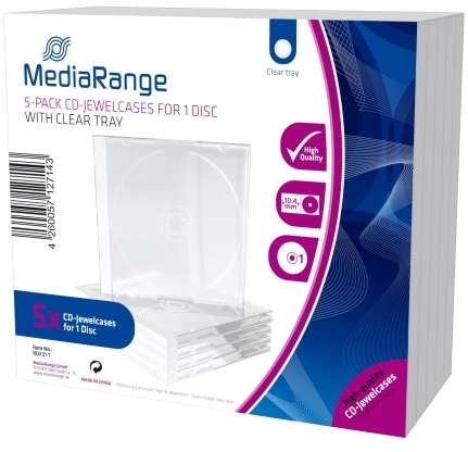 MediaRange CD/DVD dėklai 5 vnt. (BOX31-T)