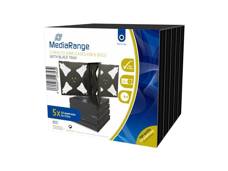 MediaRange CD/DVD Futerał 6x - 5 vnt (BOX34-6)