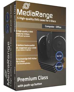 MediaRange Dėžutės 3 CD / DVD 5vnt. (BOX35-3)