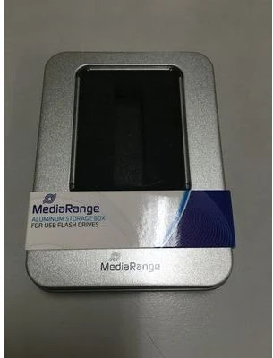 MediaRange MediaRange Aliuminio-Box Aufbewahrung von USB Sticks sidabrinis