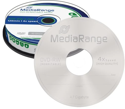 MediaRange DVD-RW 4,7 GB 4x10 vienetų (MR450)