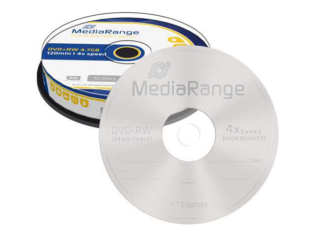 MediaRange DVD + RW 4.7 GB 4x 10 vienetų (MR451)