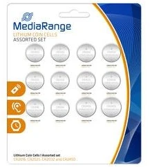 MediaRange MRBAT139, Vienkartinė baterija, Ličio, 3 V, 12 vnt., Sidabras, Mygtukas / moneta