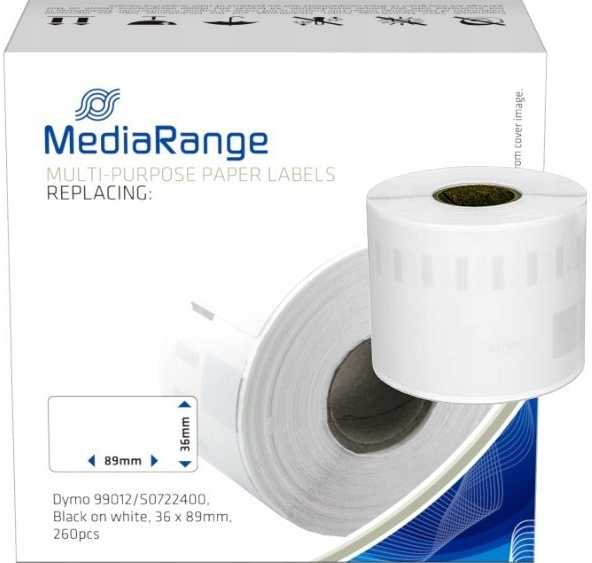 MediaRange ge taśma drukarska 36x89mm juoda-balta Dymo 99012/S0722400 260Stk