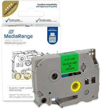 MediaRange MediaRange juosta apytiksl. Brother TZ-731/TZe-731 12mmx8m juoda