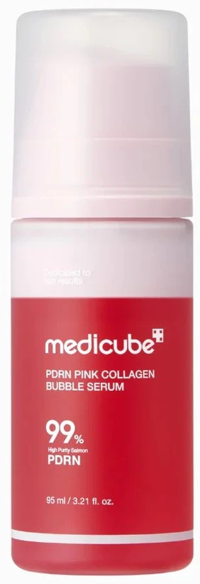 MEDICUBE PDRN Rožinis COLLAGEN BUBBLE SERUM 95 ML