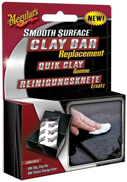 Meguiars G1001EU Smooth Surface Clay Bar efektyviai ir saugiai pašalina dažų paviršiaus nešvarumus (80gr.) (JAV)