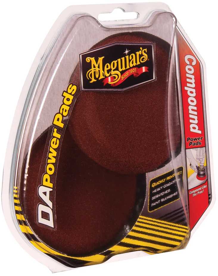 Meguiars G3507INT D/A gręžtuvu valdomos sudėtinės pjovimo trinkelės 2 vnt (90 mm) (JAV)