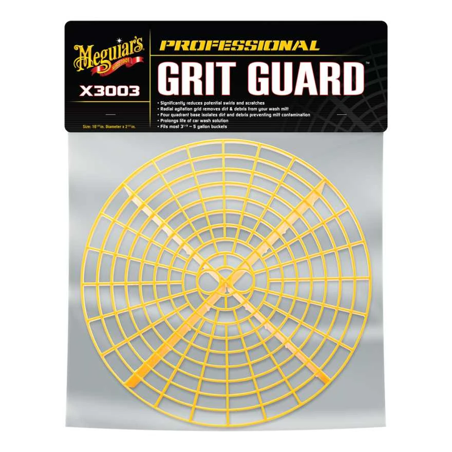 Meguiars X3003 Gritguard 27,2 x 27,2 x 2,5 cm, skirtas skalbimui, sumuštas, kad būtų išvengta ir suskaldytų nešvarumus Geltona (JAV)