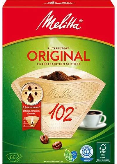 Kavos aparatų filtras Melitta Original 102/80, 80 vnt.