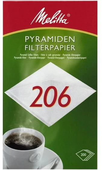 Piramidinis filtras, Melitta, balintas, filtravimo popierius