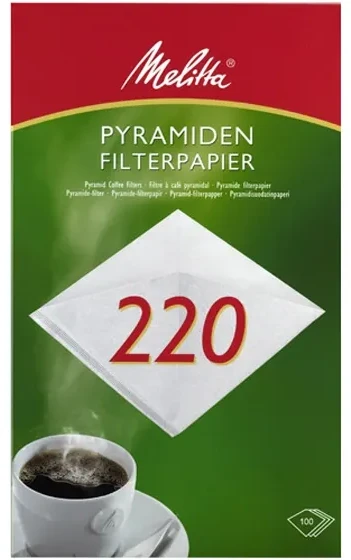Melitta 200665, Kūgis, Vienkartinis kavos filtras, Popierius, Balta, Melitta 6610, 6620, 100 vnt.
