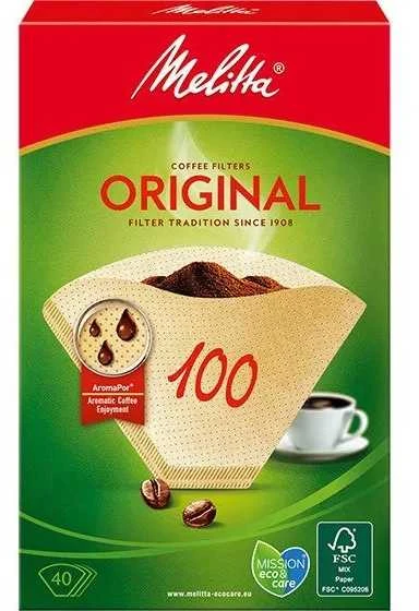 Kavamalė Popieriniai kavos filtrai Melitta Original 100, 40 vnt.
