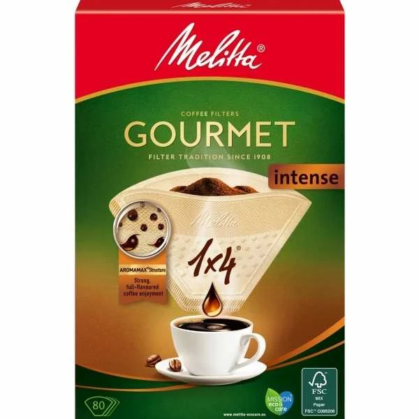 Melitta Kavos filtras Gourmet Intense 1X4 80P 8 vnt. DFP