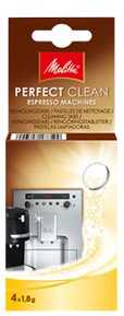 Melitta PERFECT CLEAN valymo tabletės automatiniams kavos aparatams, 4x1,8g