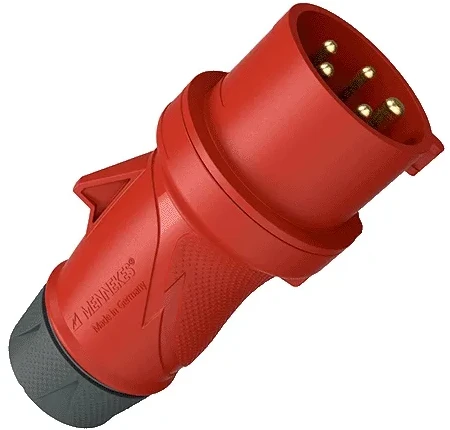 Mennekes maitinimo kištukas 5P 32A 400V nešiojamas IP54 MENNEKES ant kabelio