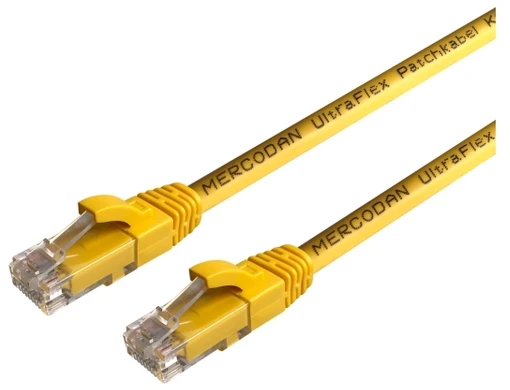 Mercodan 371215050, 5 m, Cat6, U/UTP (UTP), RJ-45, RJ-45, Geltonas