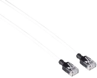 Mercodan Tinklo kabelis RJ-45, Cat.6a, U/UTP, LSZH, plonas, balta, 0,5 m (371929005)